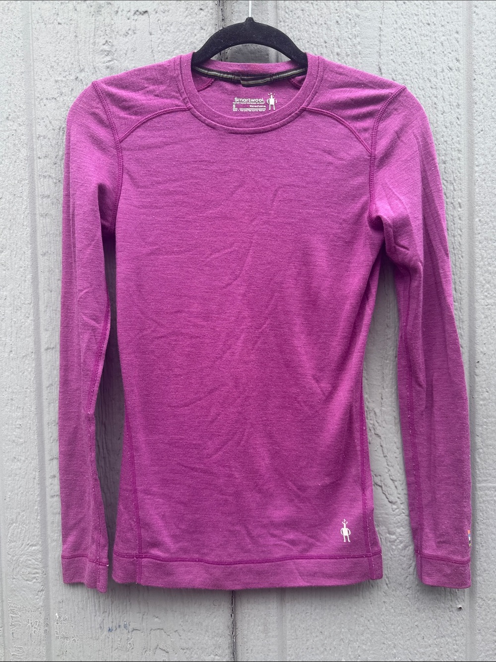 Smartwool Women's Magenta Long-Sleeve Merino Crew Neck Size: S
